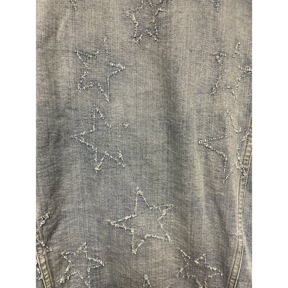 Stella McCartney Women's Jacket Denim Distressed Embroidered Star EU 46 US 12 - Picture 5 of 7